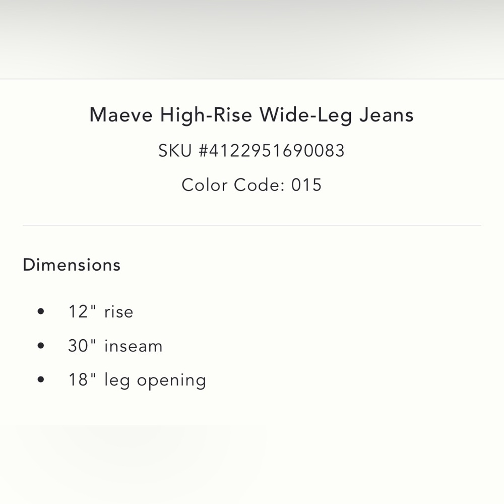 NWT Anthropologie Maeve High-Rise Wide-Leg Striped Jeans 30 - Picture 6 of 12